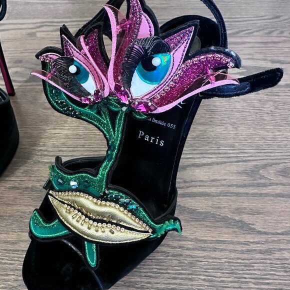 Christian Louboutin Yazeflirt Alta Sandals w/Stiletto Heel - Limited Edition 055 - Picture 4 of 13